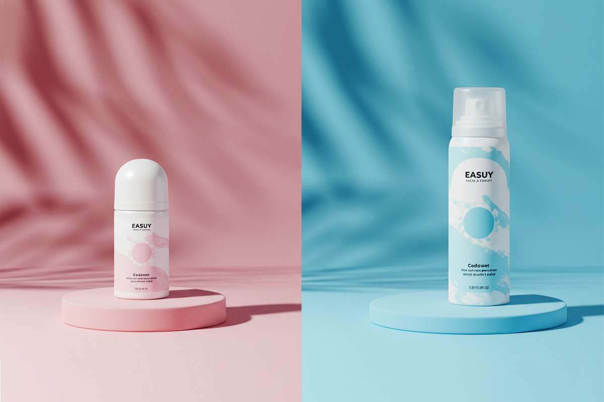 roll-on and spray deodorants