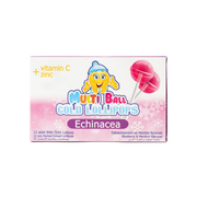 مالتي بول مصاصات بخلاصة الإكنيشيا مع الزنك وفيتامين سي 12 مصاصة بنكهة المنثول والتوت البري