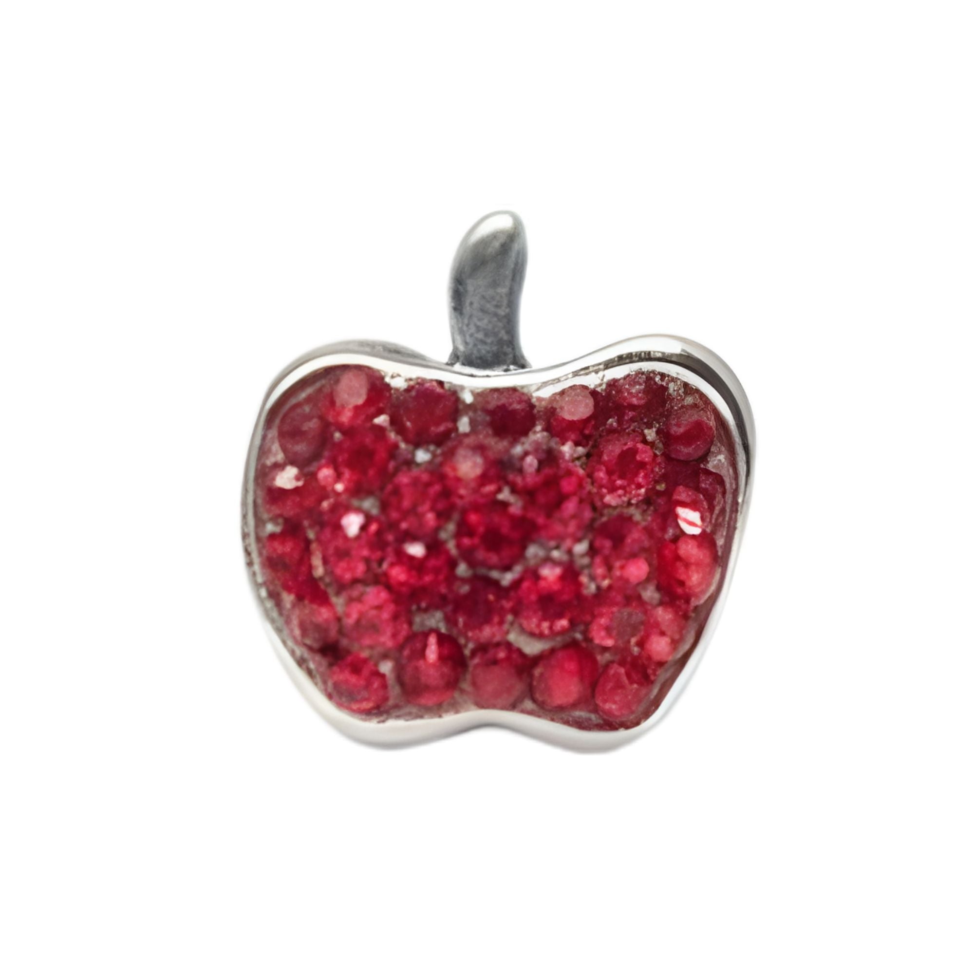 Lustrous Real Silver Red Apple (8Mm) 103
