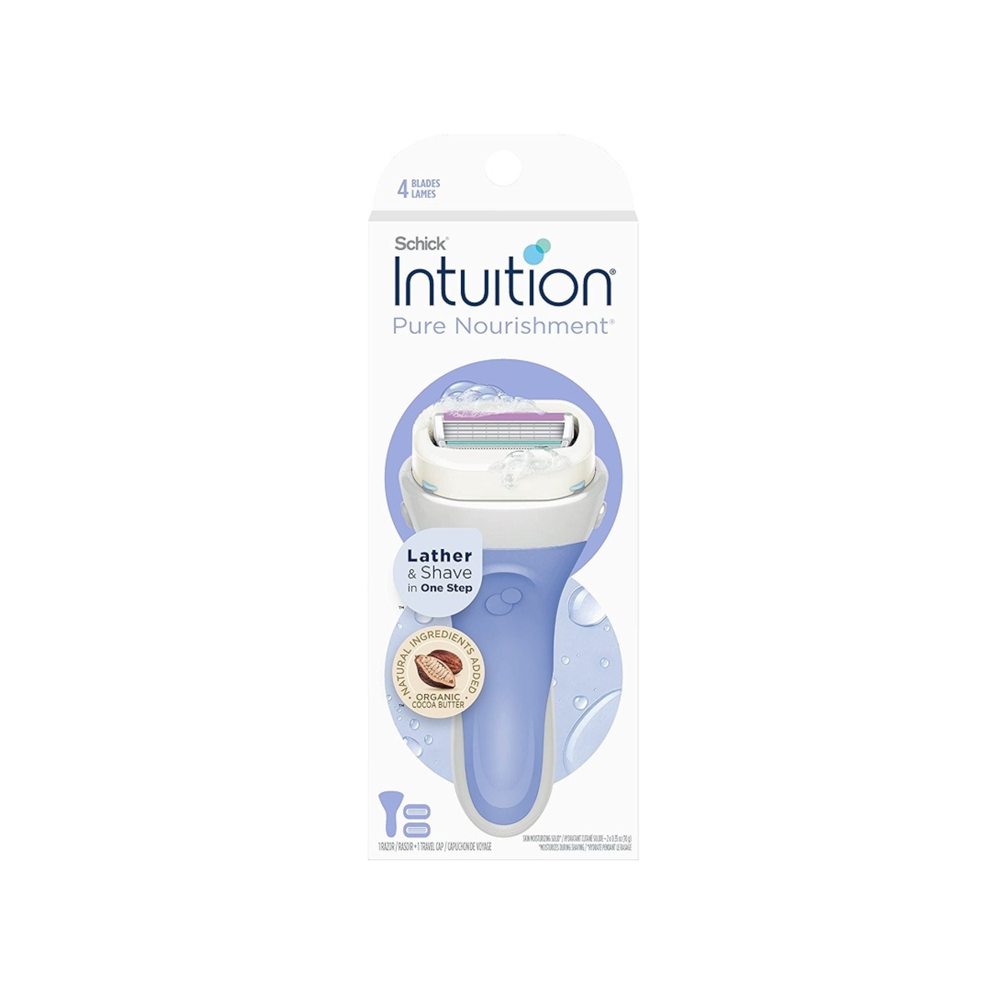 Schick Intuition Pure Nourishment Razor 1 Pc + 2 Cartridges