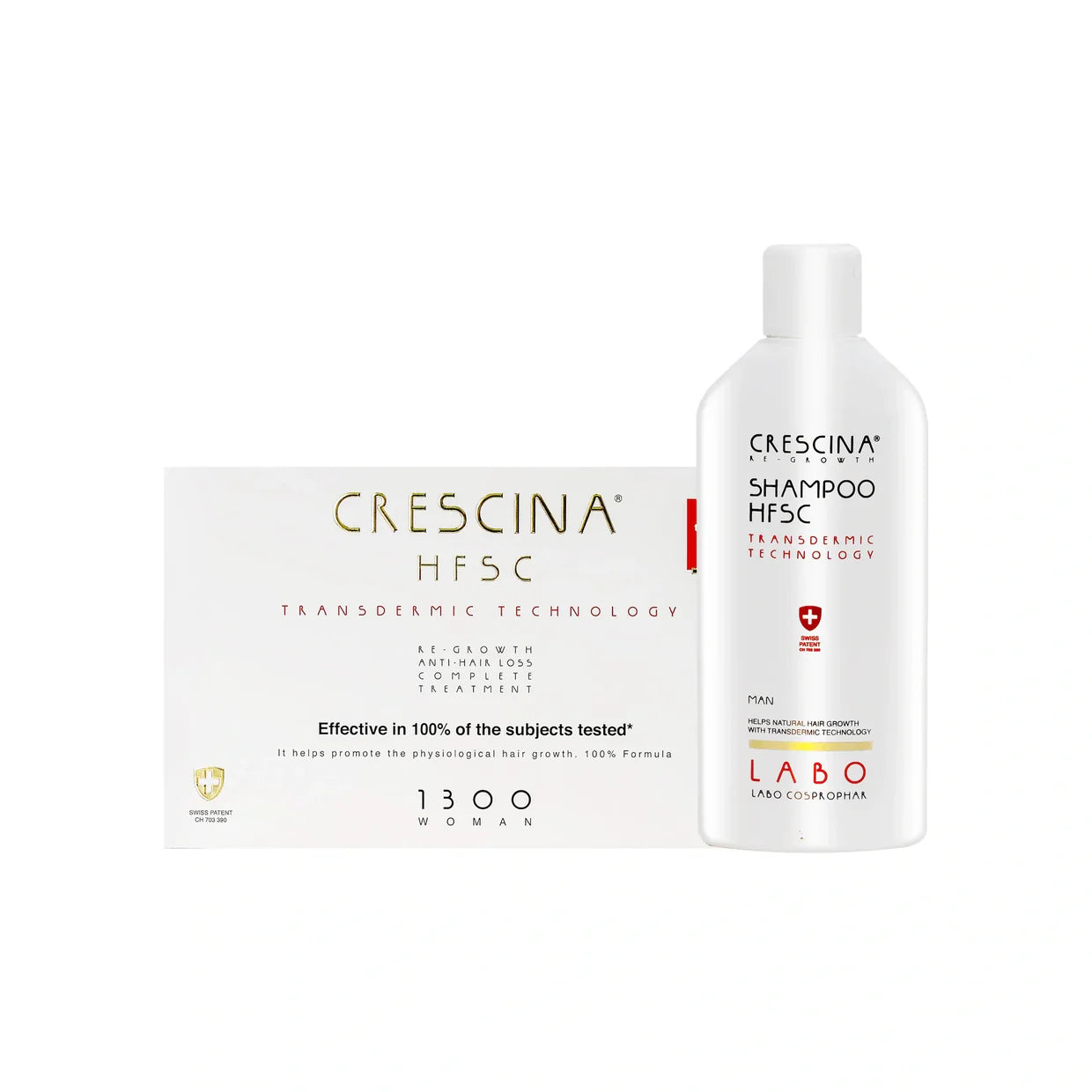 OFFER  CRESCINA TRANSDERMIC COMPLET 1300 MAN 10+10 And Transdermic man shampoo