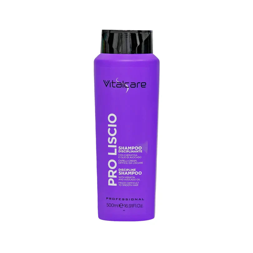Vitalcare Pro Liscio Discipline Shampoo With Keratin And Avocado Oil - For Frizzy, Difficult To Smooth Hair 500ml