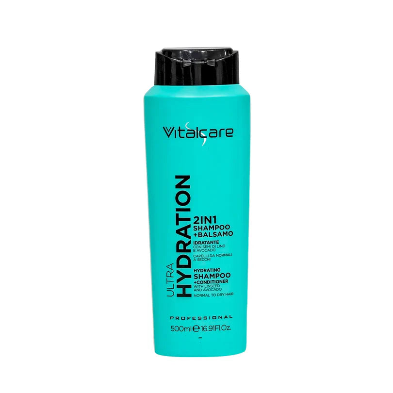 Vitalcare Ultra Hydration Hydrating Shampoo+Conditioner With Linseed And Avocado - For Normal To Dry Hair 500ml