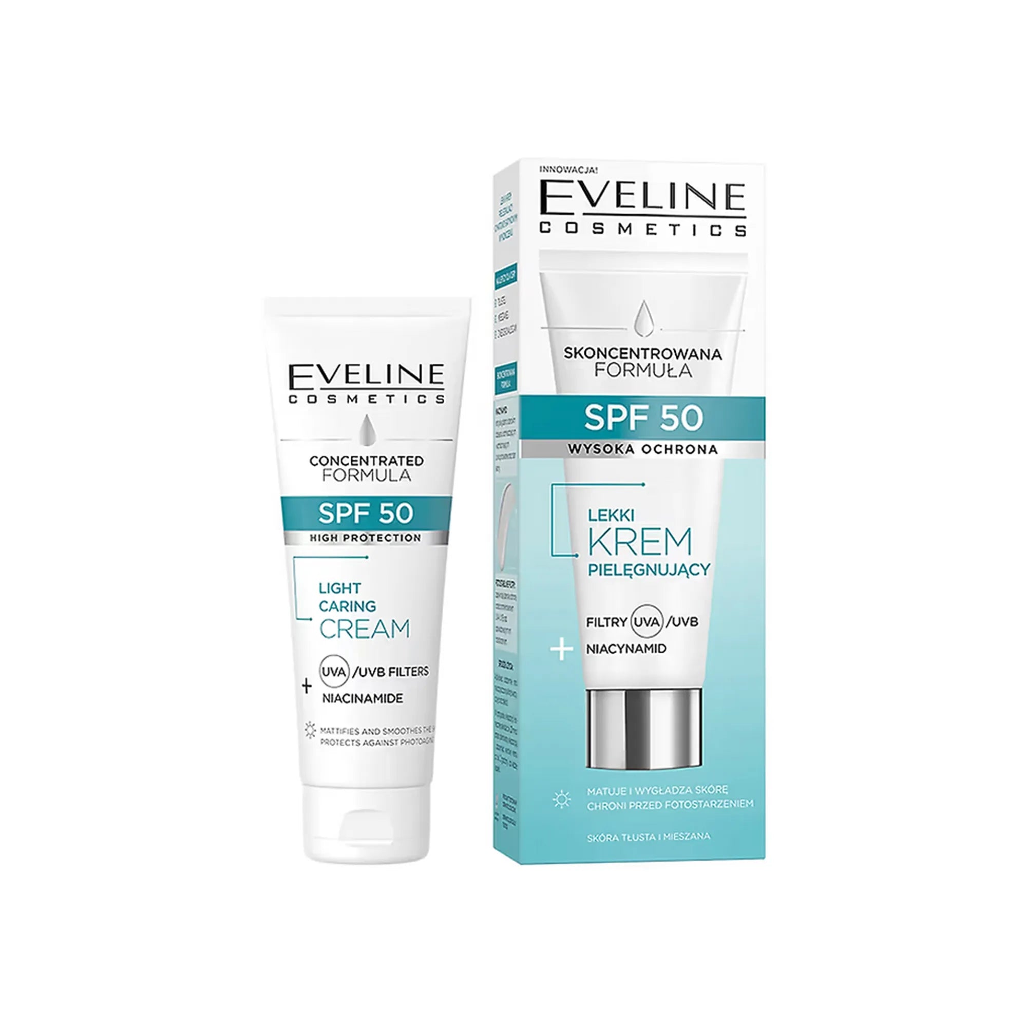 Eveline Concentrated Formula Light Caring + Niacinamide Cream Spf 50 30ml?