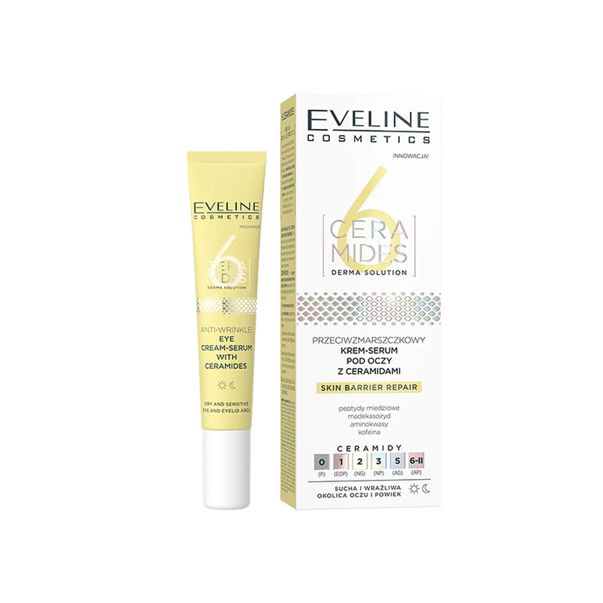 Eveline 6 Ceramides Anti-Wrinkle Eye Cream-Serum 20ml