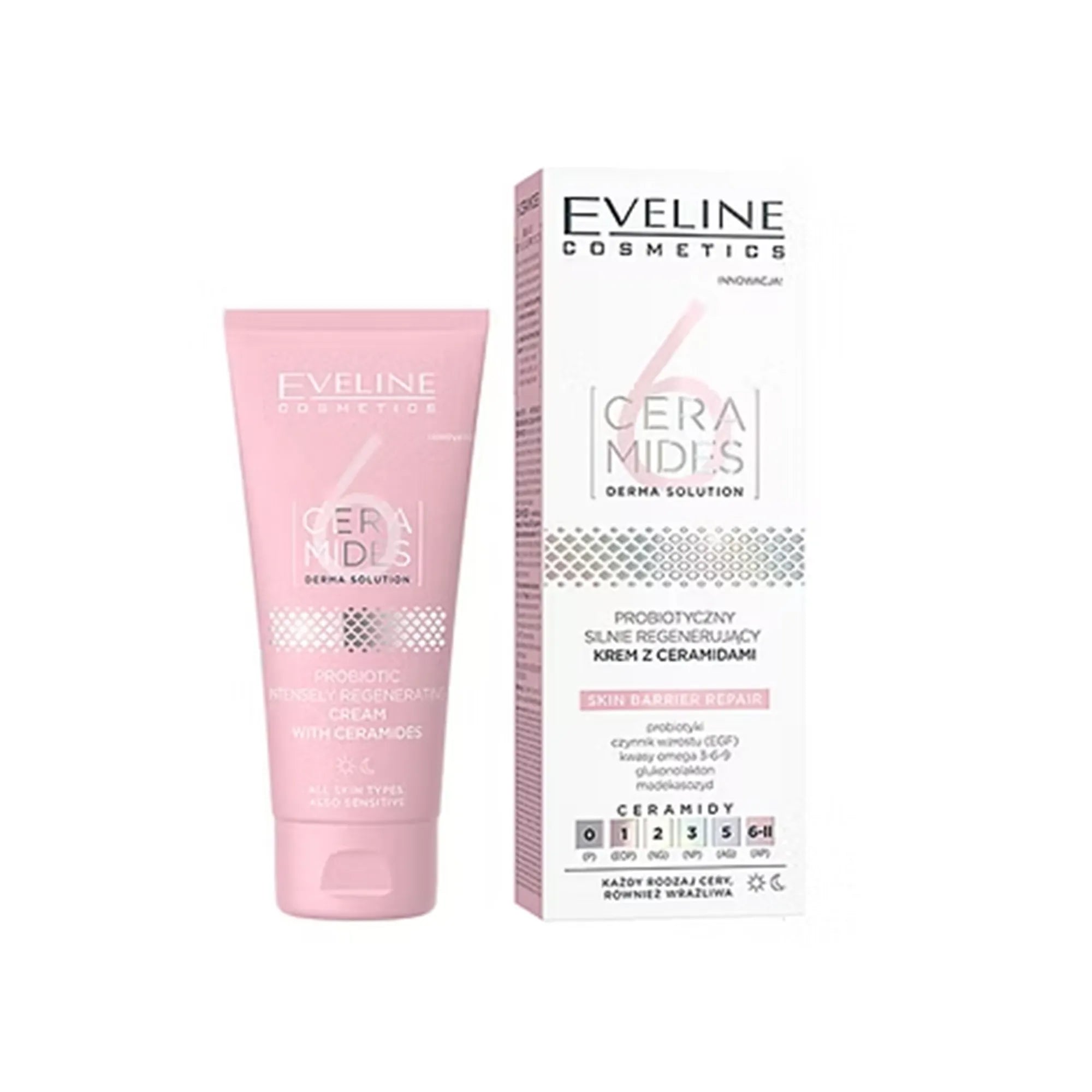 Eveline 6 Ceramides Probiotic Intensely Regenerating Cream 50ml