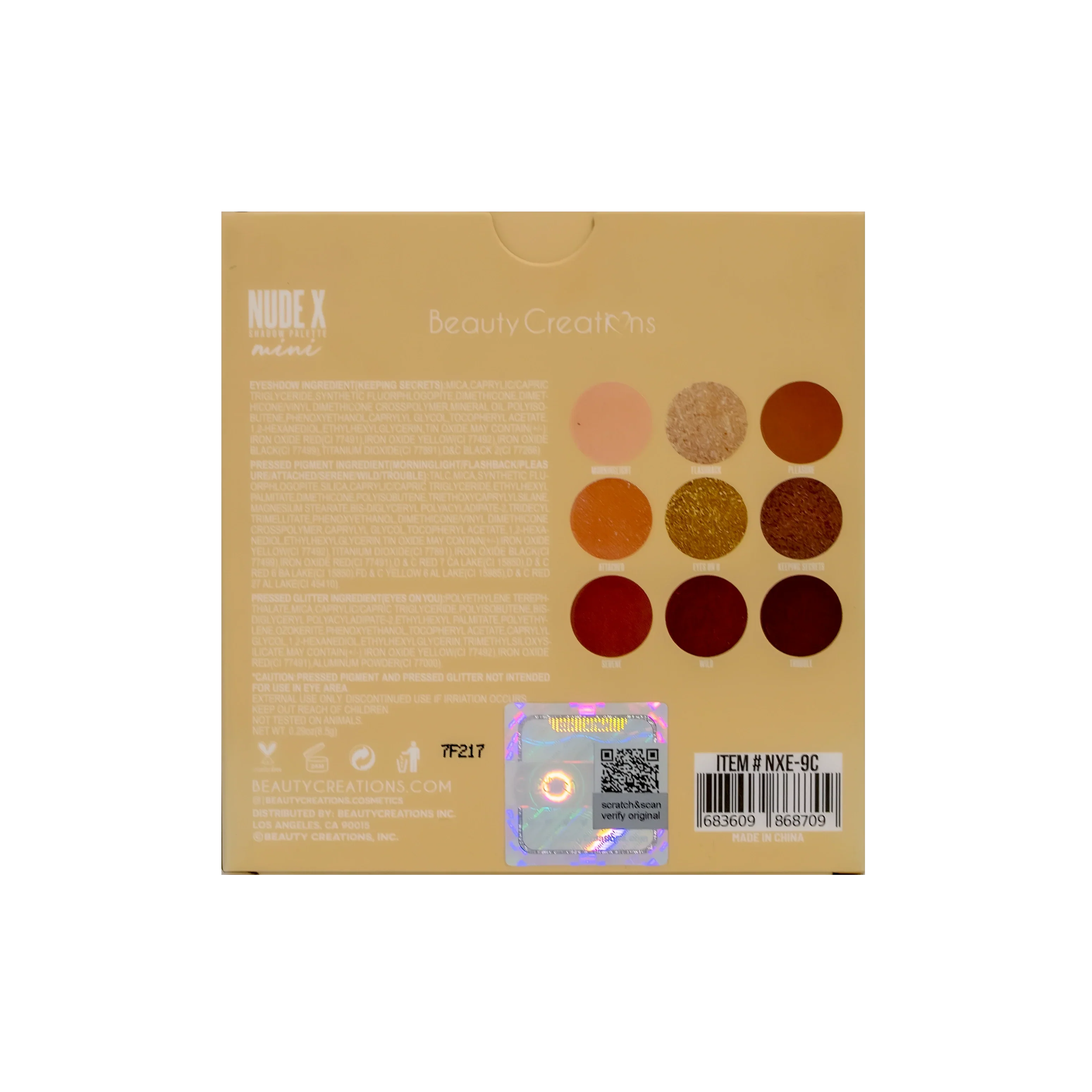 Beauty Creations Nude X Mini Shadow Palette - Desire