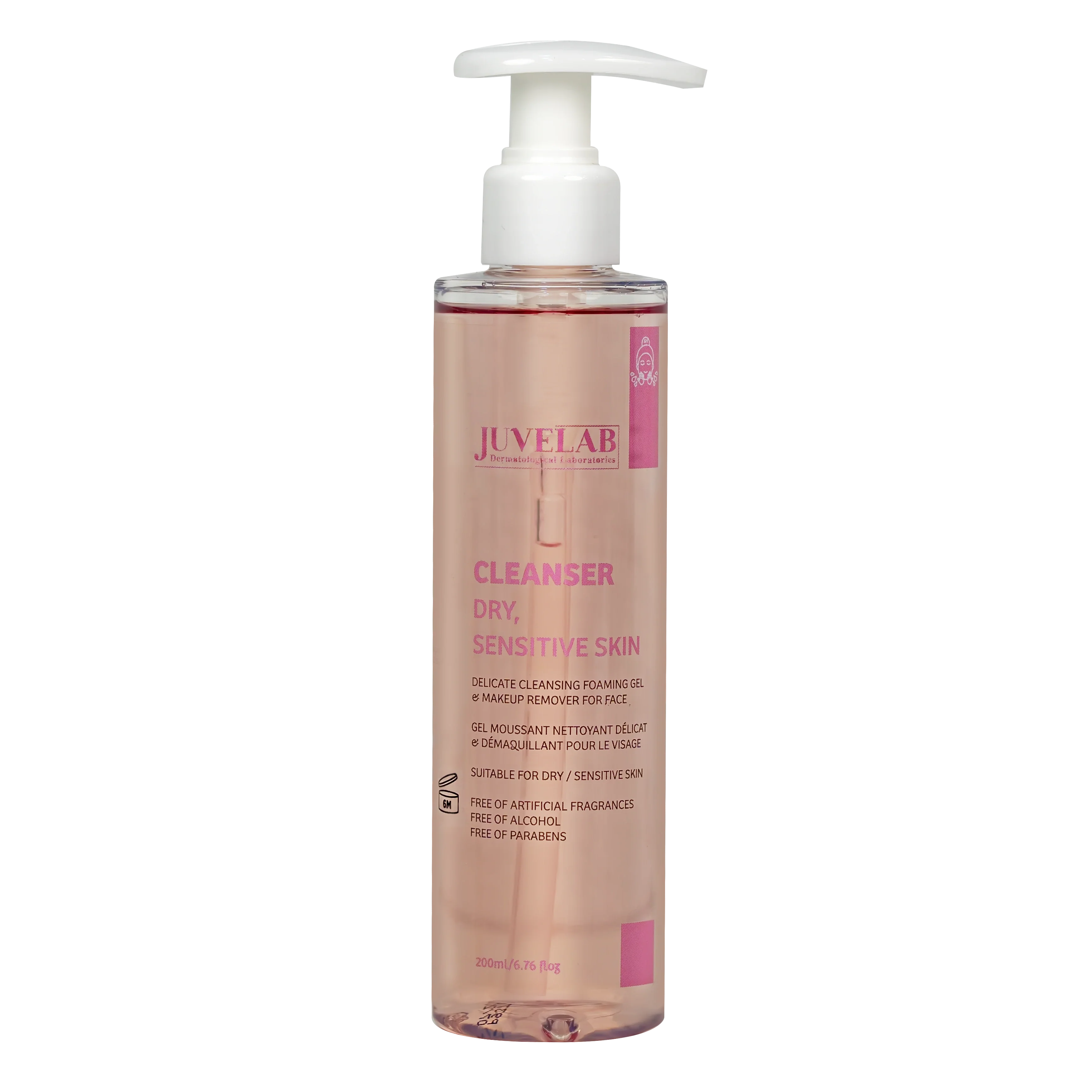 Juvelab Delicate Cleansing Foaming Gel For Dry And Sensitive Skin 200Ml