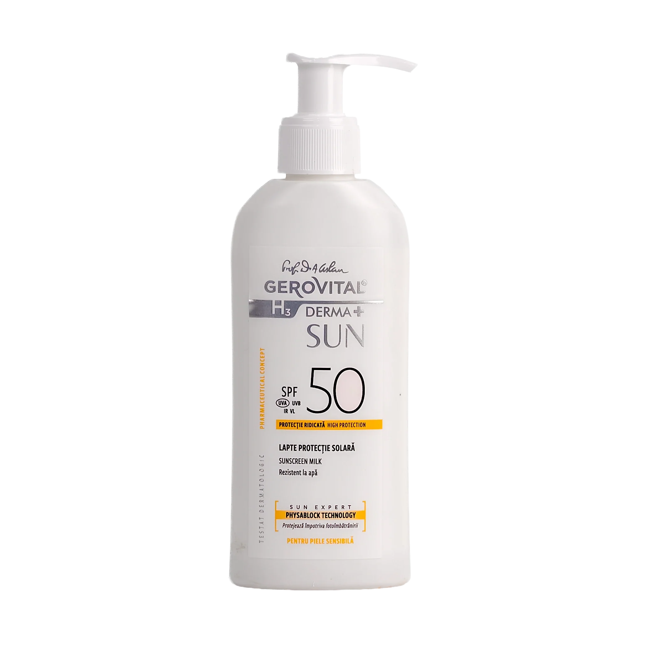 Gerovital H3 Sun Sunscreen Milk Spf50 150Ml
