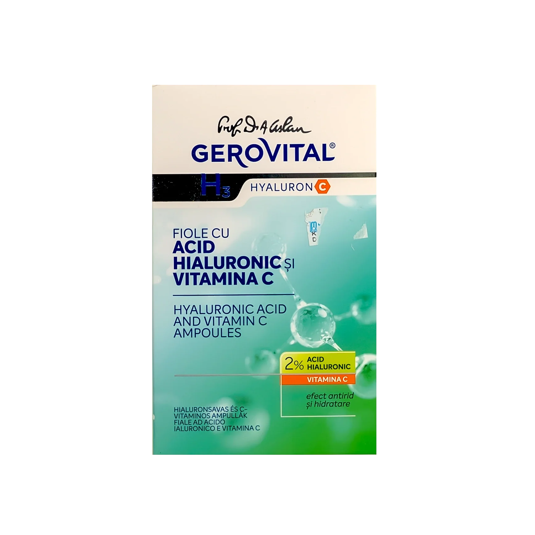 Gerovital Hyaluronic Acid And Vit C Ampoules 10*2 Ml