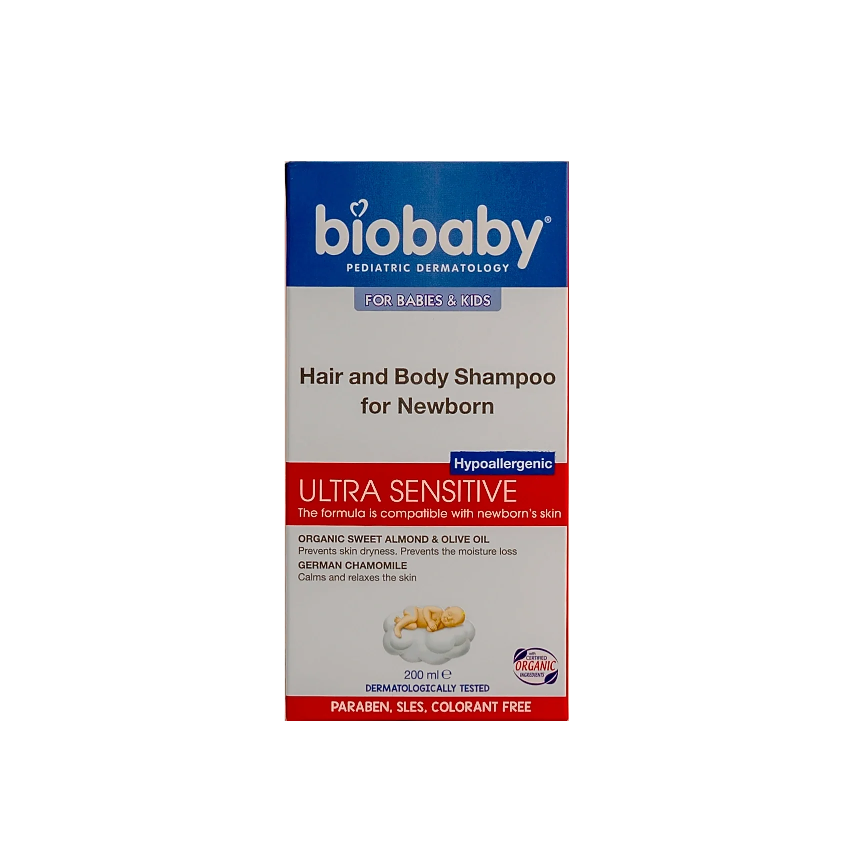 Biobaby Hair & Body Shampoo For Newborn Hypoallergenic 200Ml