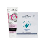 Offer Package Eveline Whitening Wash Foam With Charcoal + Perlamar Pure Marin Mask Sheet