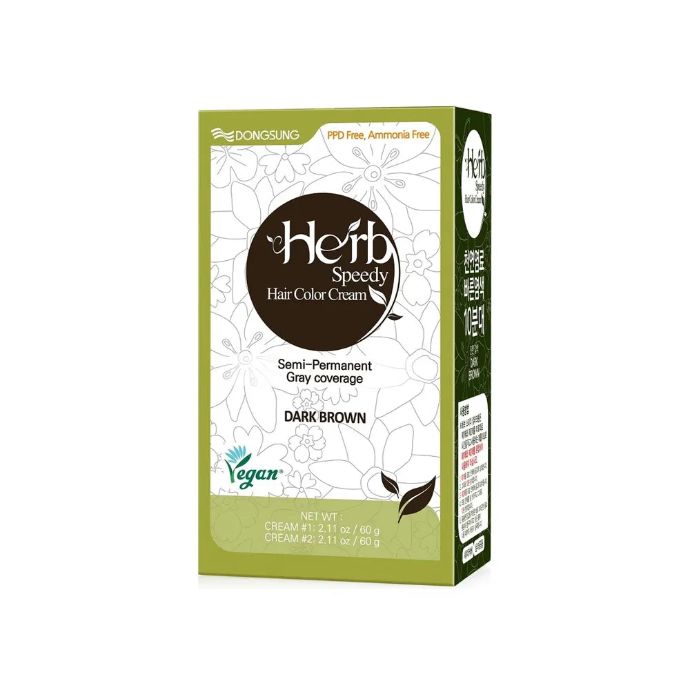 Herb Speedy Hair Color Cream Ammonia Free Dark Brown