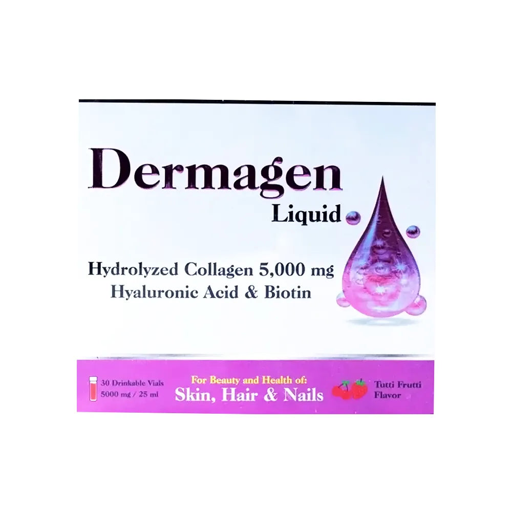 ديرماجين امبولات كولاجين مع البيوتين 30 امبولة قابلة للشرب بنكهة التوتي فروتي