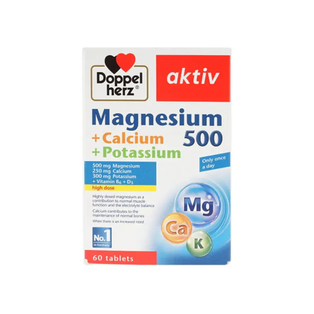Doppelherz Magnesium+Ca+Potassium 60Tabs