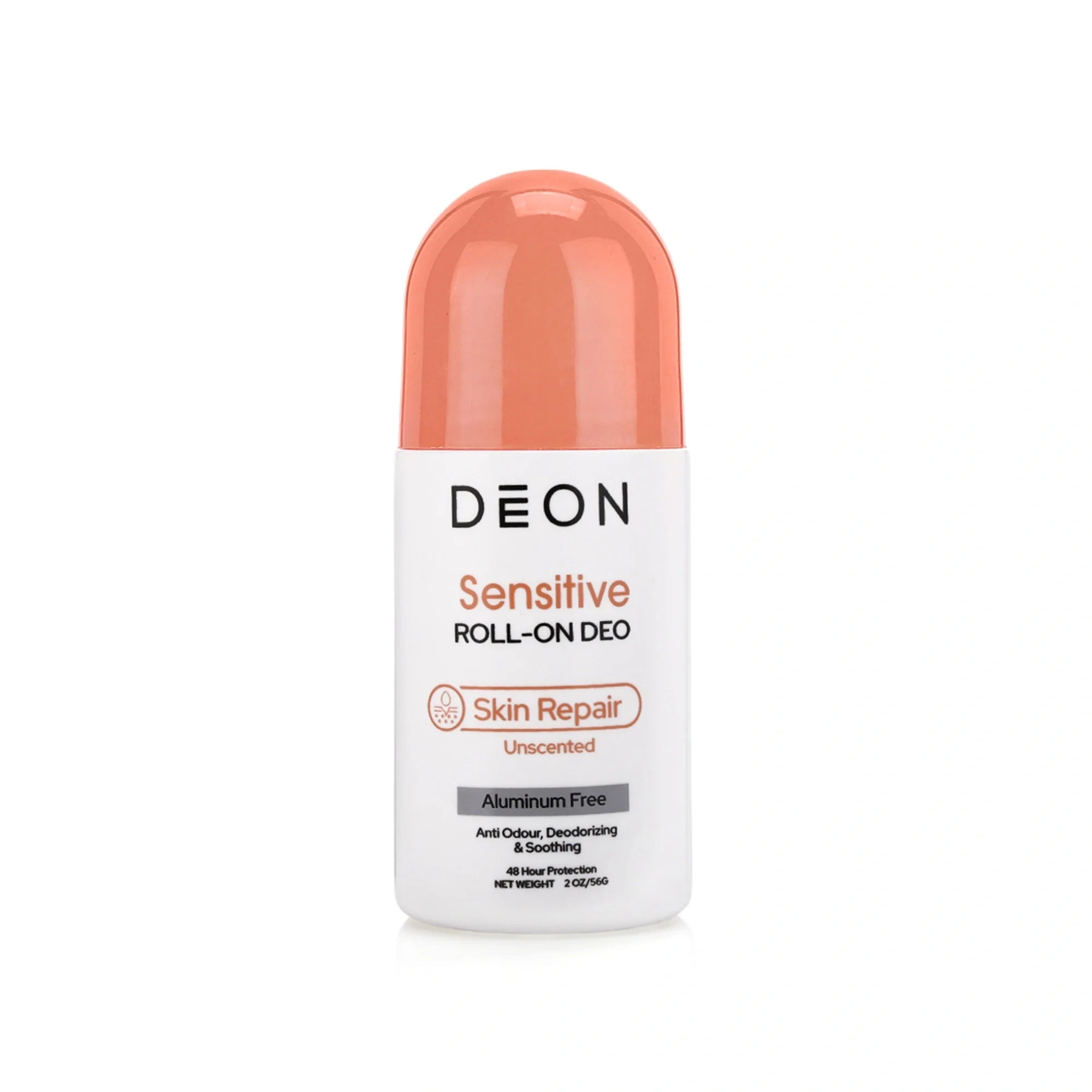 Deon Sensitive Roll-On Deo 48H Skin Repair Fragrance Free 56Gm