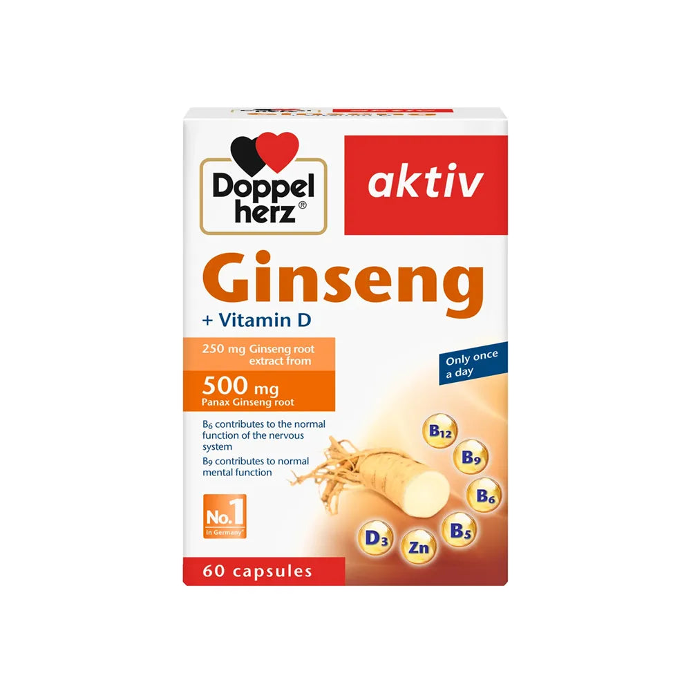 DOPPELHERZ AKTIV GINSENG + VITAMIN D 60 TAB