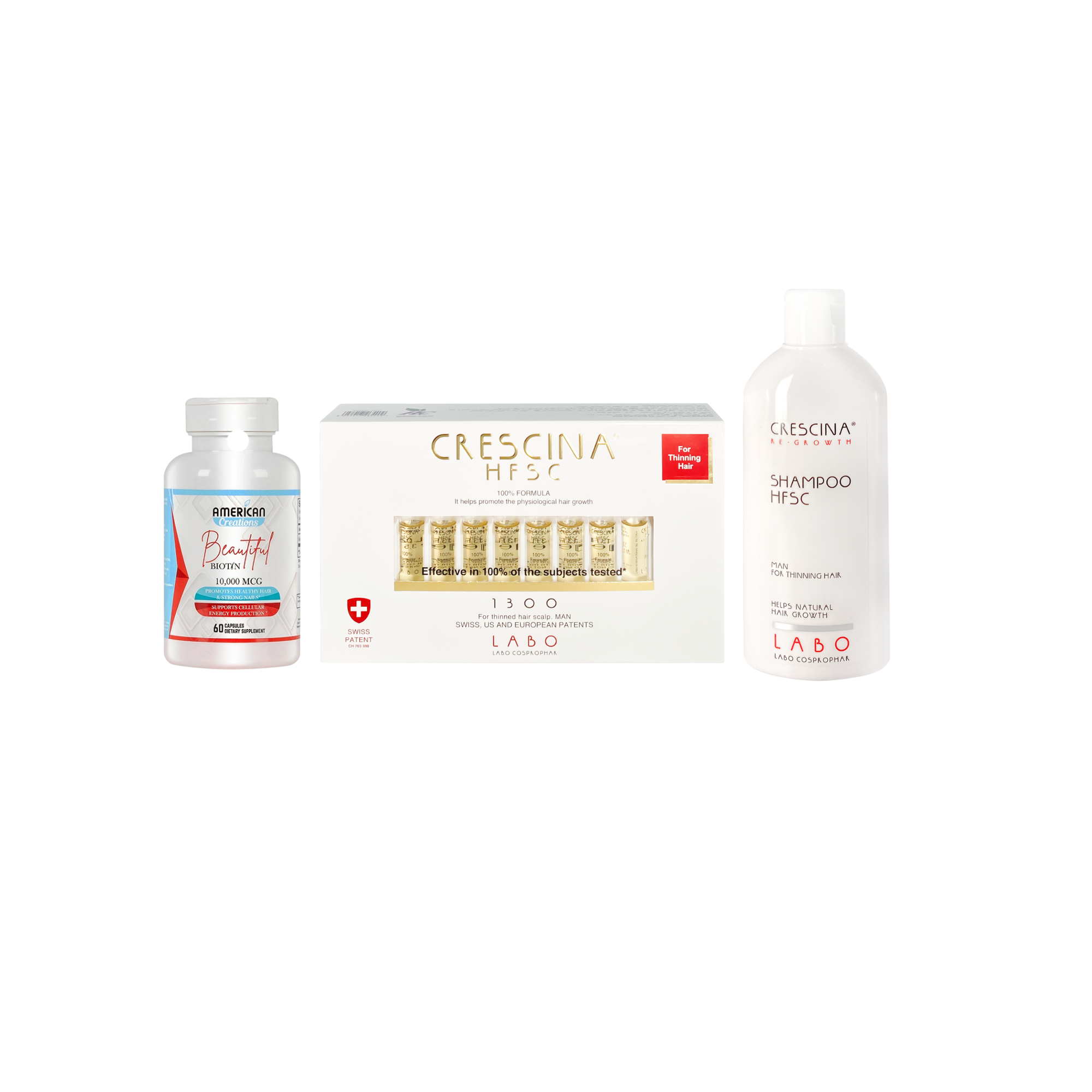 كريشينا HFSC 100% 1300 مان 20 فل + أ. س. بيوتين + شامبو كريشينا HFSC مان