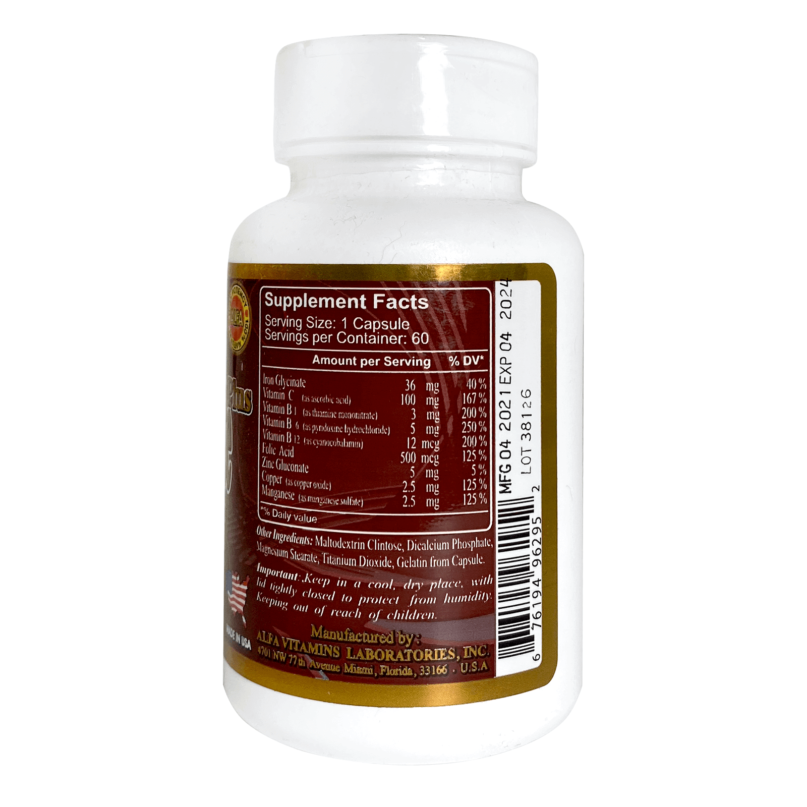 Alfa Vitamins Haemo Fort Plus 60 Caps – Cosmolife