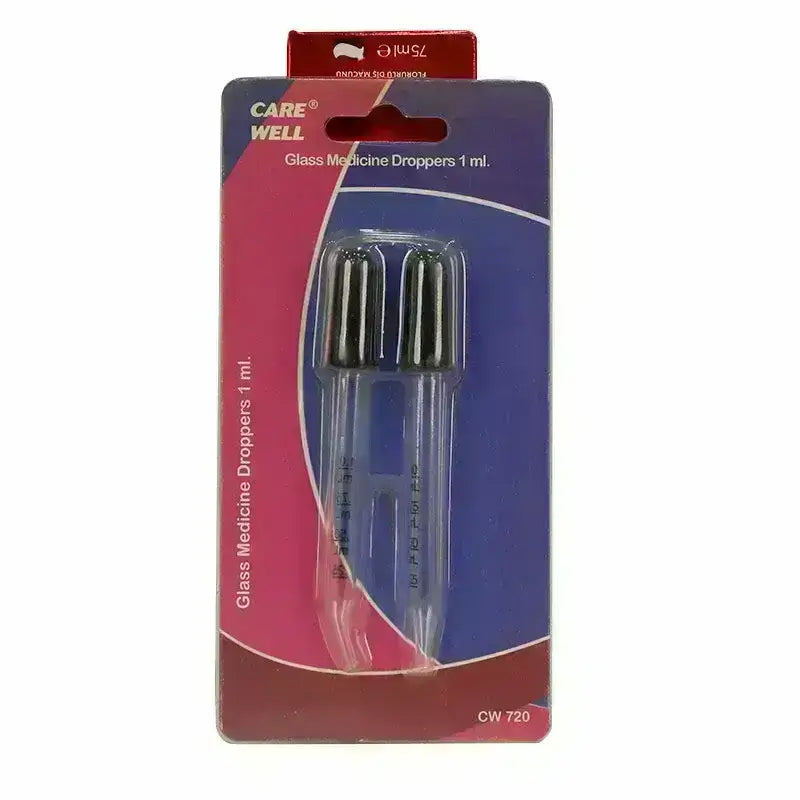 Care Well Glass Medicine Dropper 1 ml 2 PCs