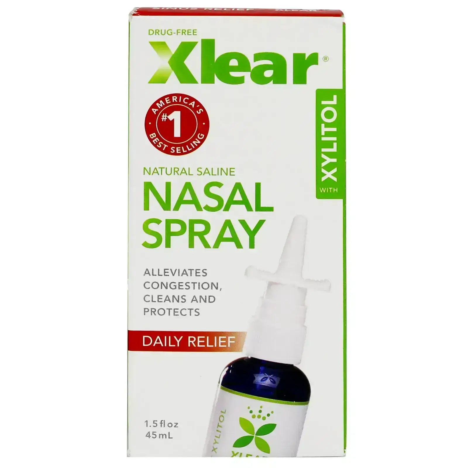 Xylitol Xlear Sinus Nasal Spray 45 mL nasal congestion