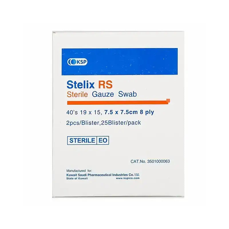 ستيلكس شاش مربع معقم 7.5*7.5 سم 40 قطعة