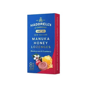 Haddrells Manuka Honey UMF 16+ Lozenges Blackcurrant & Cranberry 8 Pcs