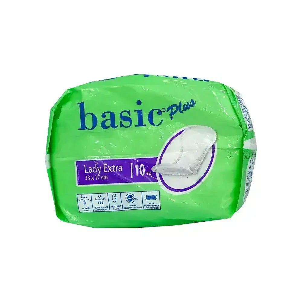 Lady Basic Basic Plus Lady Extra Pads 10 Pcs – Cosmolife