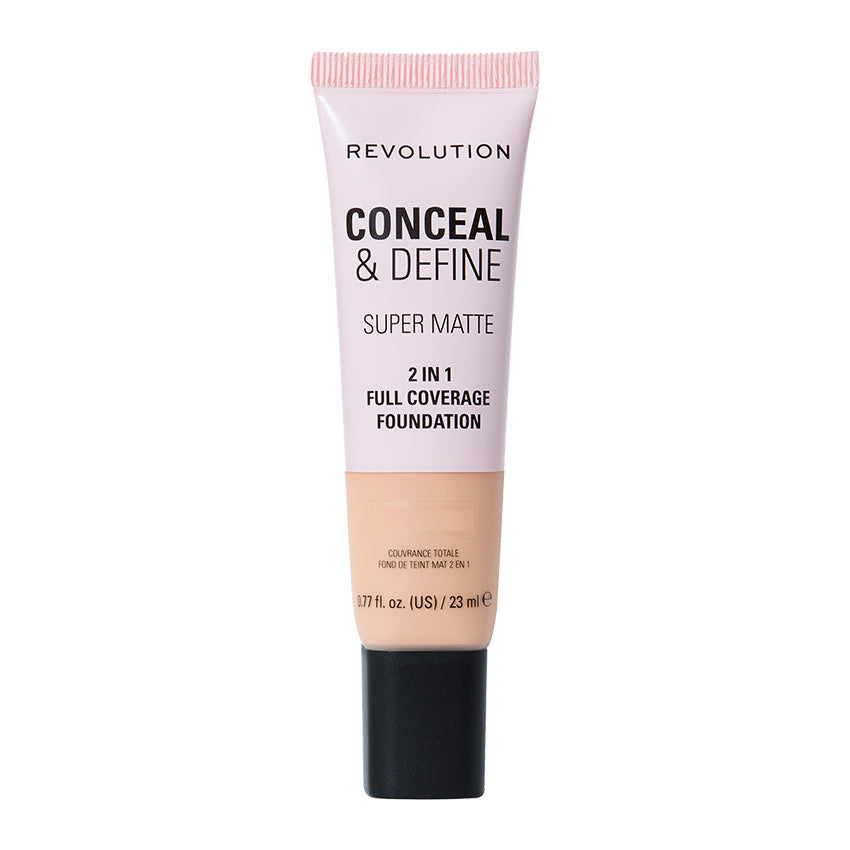 Revolution Conceal & Define Full Cover Tube Foundation F8.2N