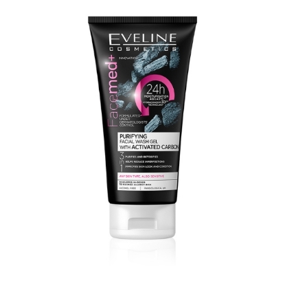 Eveline Facemd Purifying Facial Wash Gel With Activated Carbon 150 ml