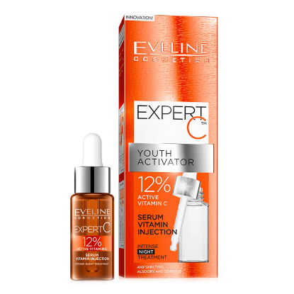 Eveline Expert C Serum Vitamin Injection Night Treatment 18 ml
