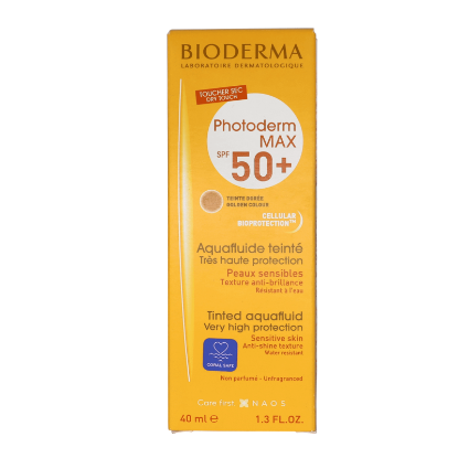 Bioderma Photoderm Max SPF 50+ Golden Tinted Aquafluid Dark 40 mL sun block