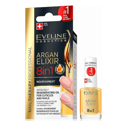 Eveline Argan Elixir 8in1 For Cuticles & Nails 12ml