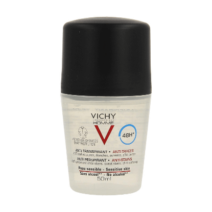 Vichy 48H Anti-Transpirant Anti-Stains Deo Roll 50 mL to get rid of perspirant
