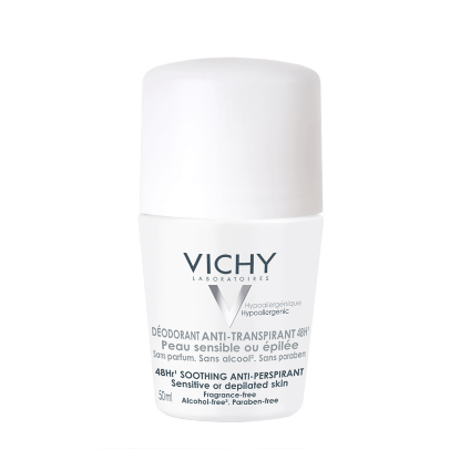 Vichy 48H Sensitive Deo Roll 50 ml (White) to get rid of perspirant