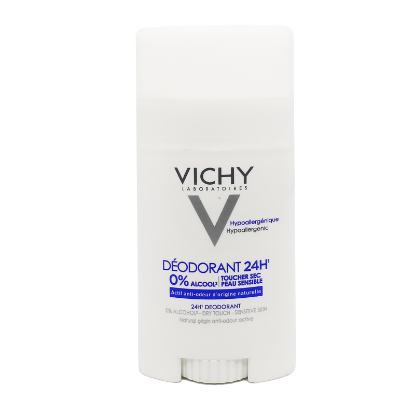 Vichy 24H Very Sensitive Deo Stick Dry Touch 40 mL to get rid of perspirant