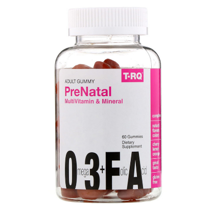 T-RQ Adult Gummy Pre Natal Omega3 & Folic Acid 60'S For healthy pregnancy