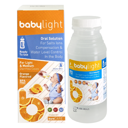 Konicare Babylight Oral Solution Orange Flvr 250ML prevent dehydration 