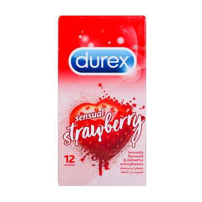 Durex Sensual Strawberry Condoms 12'S