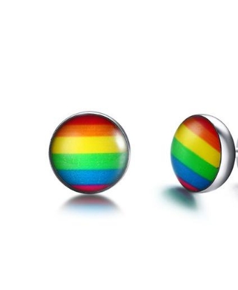 Inverness 900C Stainless Steel Rainbow Earrings