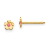 Inverness 845E Mini Flower With Pink Center Earrings 14 KT1