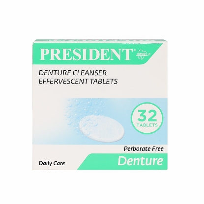 President Denture Cleanser Tablets 32 Pcs