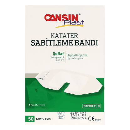 Cansin Plast I.V. Catheter Fixation Tape 6 X 7cm 50 Pcs 