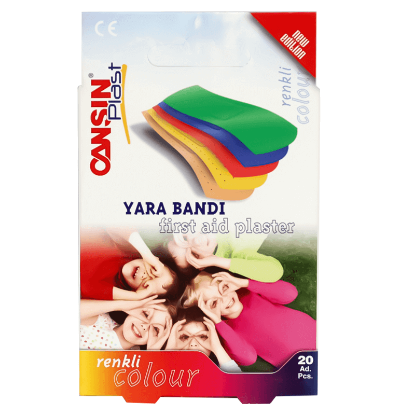 Cansin Plast First Aid Plaster Colour 20 Pcs
