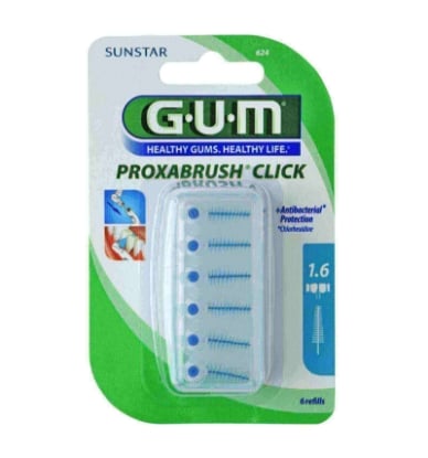 Butler Gum Proxabrush Click Interdental Refill 1.6 mm 6 Pcs 