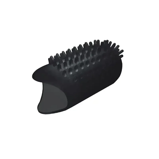 Melo Iko Whitening Black Finger Toothbrush Medium 1 Pc 