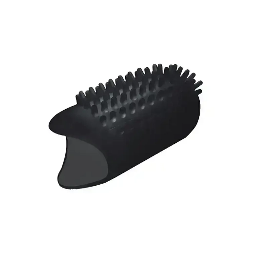 Melo Iko Natural Whitening Black Finger Toothbrush Medium 1 Pc 