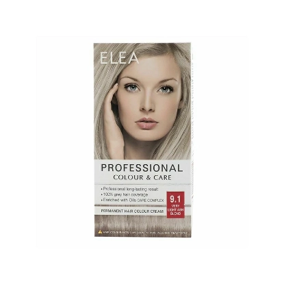 Elea Hair Color Cream 9/1 Very Light Ash Blond 123 ml