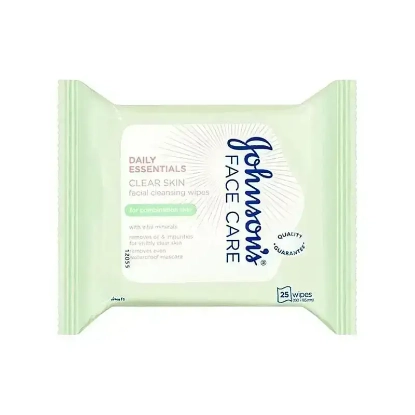 Johnson's Daily Essentials Clear Skin Wipes 25'S