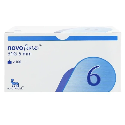 Novofine Needle 31Gx0.25X6 mm 100'S for insulin pen 